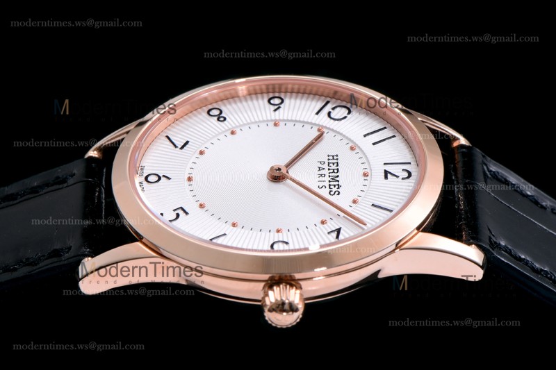 Hermes Slim D Series RG/LE BVF Wht/Blk Quartz 