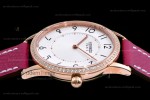 Hermes Slim D Series RG/LE BVF Wht/Red Diams Quartz 