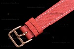 Hermes Slim D Series RG/LE BVF Wht/Red Diams Quartz 