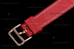 Hermes Slim D Series RG/LE BVF Wht/Red Diams Quartz 