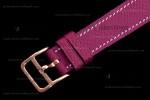 Hermes Slim D Series RG/LE BVF Wht/Red Diams Quartz 