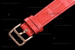 Hermes Slim D Series RG/LE BVF Wht/Red Diams Quartz 