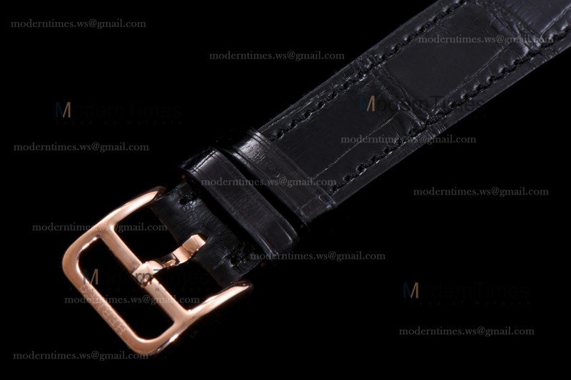 Hermes Slim D Series RG/LE BVF Wht/Blk Diams Quartz 