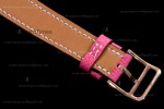 Hermes Slim D Series RG/LE BVF Wht/Pin Diams Quartz 