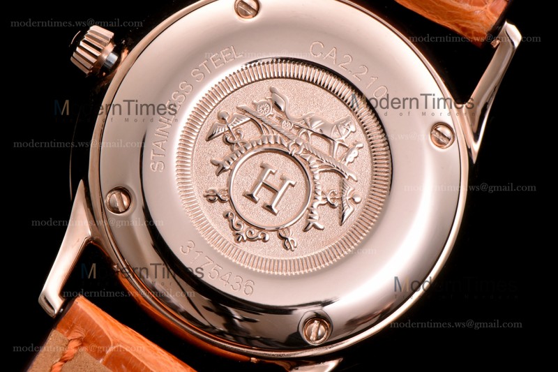 Hermes Slim D Series RG/LE BVF Wht/Bro Quartz 