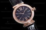 Bvlgari LVCEA Series RG/LE Blk/Blk Diams BVF Automatic 