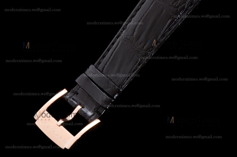 Bvlgari LVCEA Series RG/LE Blk/Blk Diams BVF Automatic 