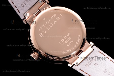 Bvlgari LVCEA Series RG/LE Wht/Blk Diams BVF Automatic 