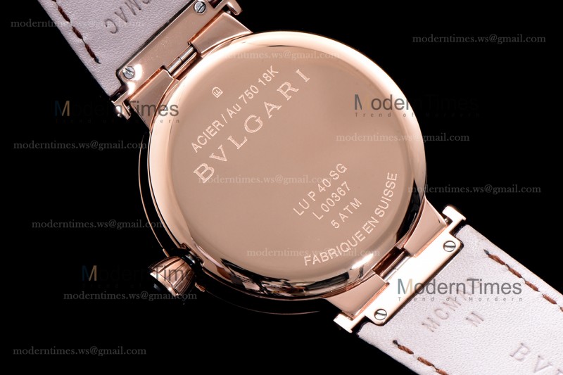 Bvlgari LVCEA Series RG/LE Blk/Blk Diams BVF Automatic 
