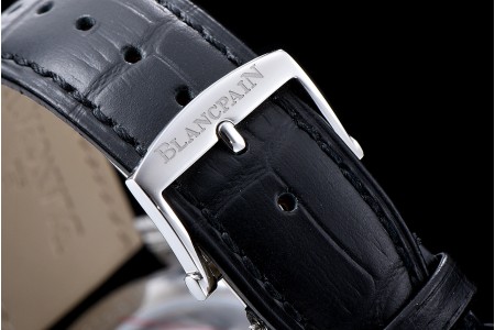 Blancpain Villeret SS/LE Wht/Blk Sapphire ZBF Automatic 6057-1542-55B