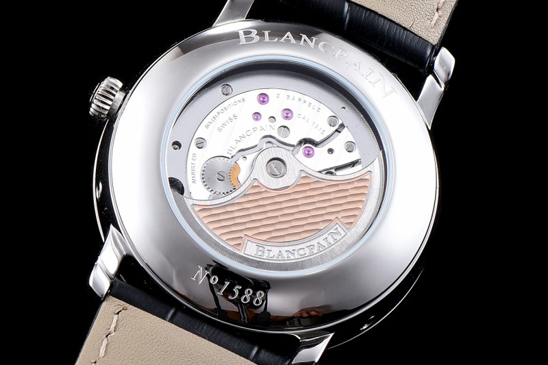 Blancpain Villeret SS/LE Wht/Blk Sapphire ZBF Automatic 6057-1542-55B
