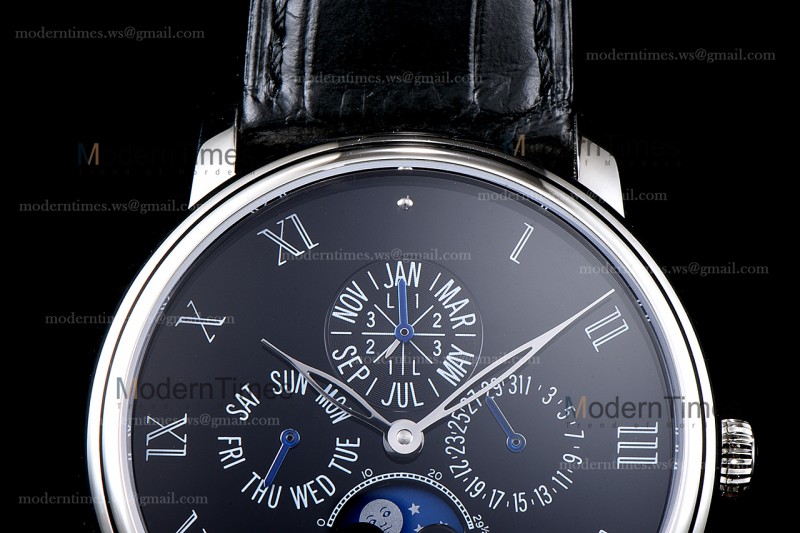 Blancpain Villeret SS/LE Blk/Blk Sapphire ZBF Automatic 6659-3431-55B