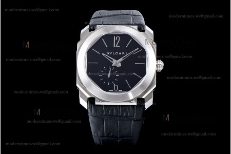 Bvlgari OCTO Series SS/LE Blk/Blk EMO Automatic 