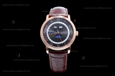 Blancpain Villeret RG/LE Blk/Bro Sapphire ZBF Automatic 6654-3613-55B
