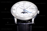 Blancpain Villeret SS/LE Wht/Blk Sapphire OMF Automatic 6654A-1127-55B