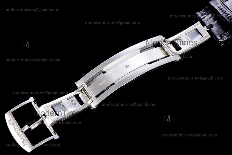 Blancpain Villeret SS/LE Wht/Blk Sapphire OMF Automatic 6654A-1127-55B