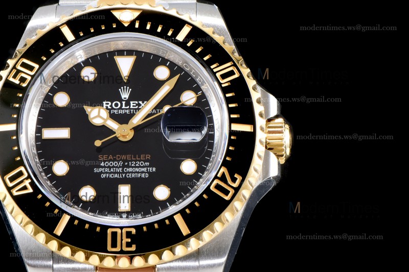 Rolex Sea Dweller Series SS/SS Ceramic YG/SS Ceramic Black ARF Automatic Cal.ASIA2836-2 126603-0001 904L V3