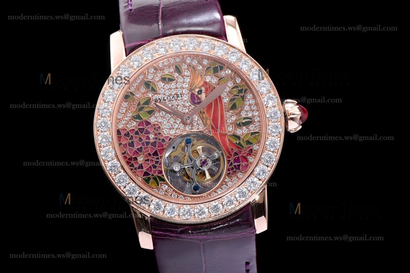 Bvlgari Bvlgari Series RG/LE Diams Red/PP Tourbillon TFF Automatic 102165 BBLP37PDGDLTB