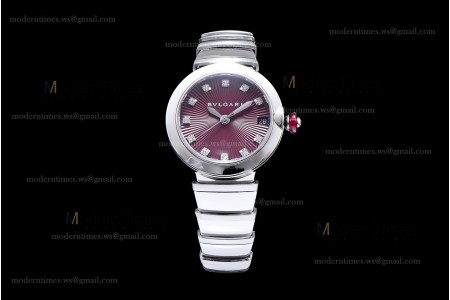 Bvlgari LVCEA Series SS/SS Red BVF Automatic/Quartz 102199 LU33WSSD/11