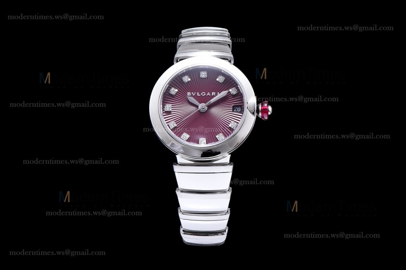 Bvlgari LVCEA Series SS/SS Red BVF Automatic/Quartz 102199 LU33WSSD/11