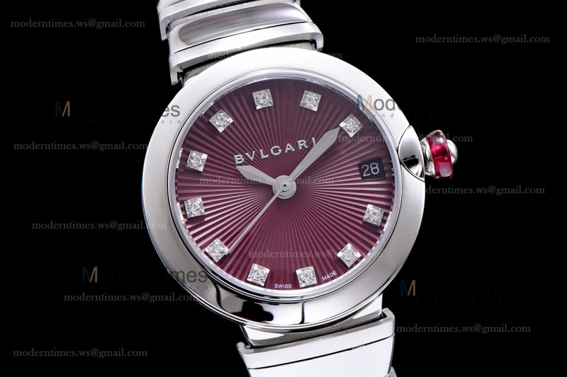 Bvlgari LVCEA Series SS/SS Red BVF Automatic/Quartz 102199 LU33WSSD/11