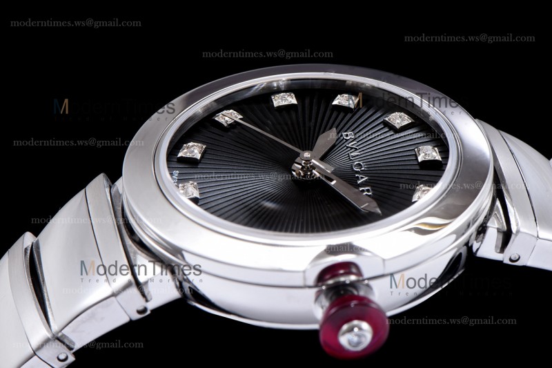 Bvlgari LVCEA Series SS/SS Blk BVF Automatic/Quartz 102195 LU28C6SSD