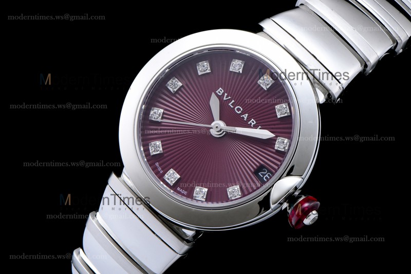 Bvlgari LVCEA Series SS/SS Red BVF Automatic/Quartz 102199 LU33WSSD/11