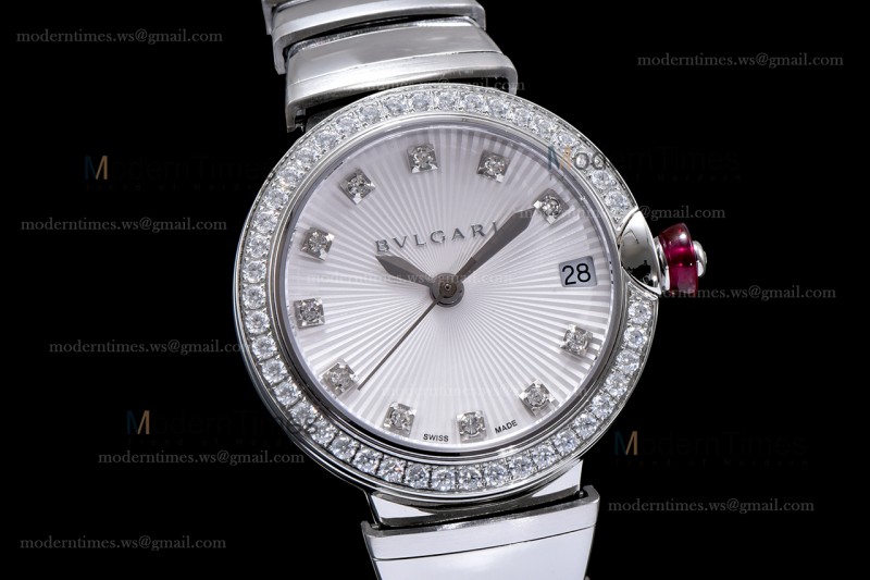 Bvlgari LVCEA Series Diams SS/SS Wht BVF Automatic/Quartz 102195 LU28C6SSD