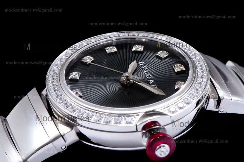 Bvlgari LVCEA Series Diams SS/SS Blk BVF Automatic/Quartz 102195 LU28C6SSD