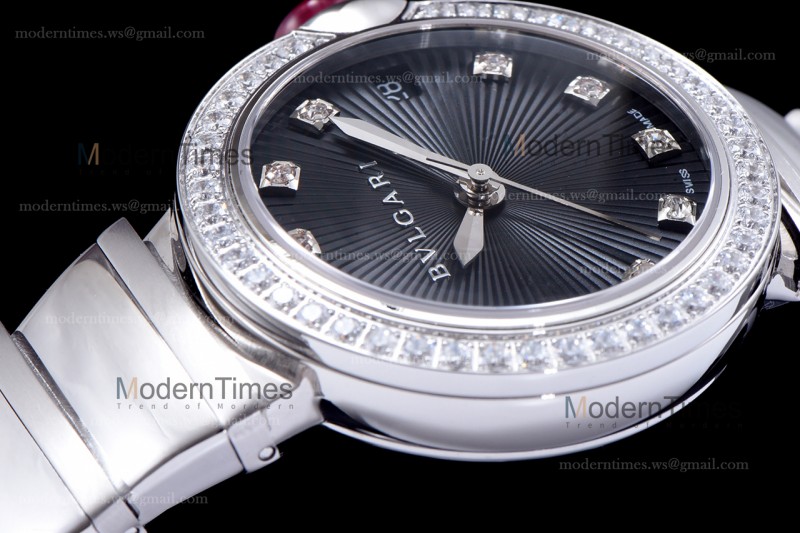 Bvlgari LVCEA Series Diams SS/SS Blk BVF Automatic/Quartz 102195 LU28C6SSD