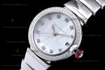 Bvlgari LVCEA Series Diams SS/SS Wht BVF Automatic/Quartz 102195 LU28C6SSD
