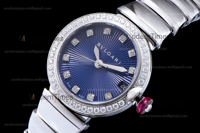 Bvlgari LVCEA Series Diams SS/SS Blk BVF Automatic/Quartz 102195 LU28C6SSD