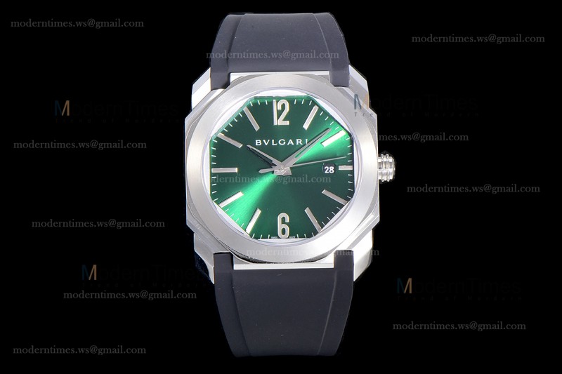 Bvlgari OCTO Series SS/RU Blk/Gre BVF Automatic 102429 BGO38C3SLD