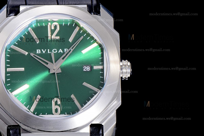 Bvlgari OCTO Series SS/LE Blk/Gre BVF Automatic 102429 BGO38C3SLD