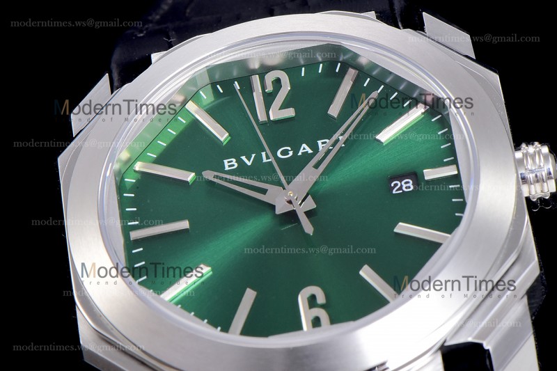 Bvlgari OCTO Series SS/LE Blk/Gre BVF Automatic 102429 BGO38C3SLD