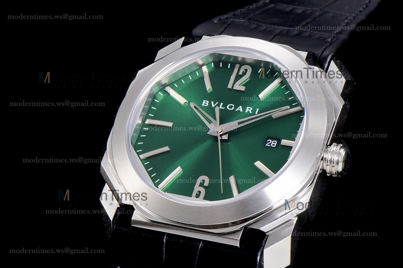 Bvlgari OCTO Series SS/LE Blk/Gre BVF Automatic 102429 BGO38C3SLD