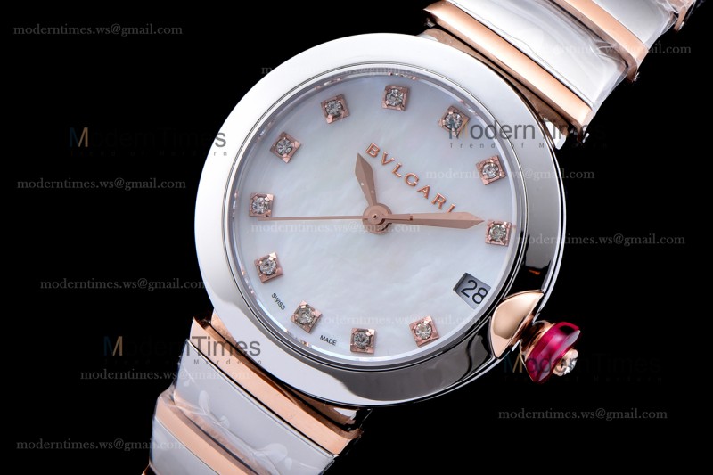Bvlgari LVCEA Series RG/RG TT Wht BVF Automatic/Quartz 102198 LU33WSPGSPGD/11