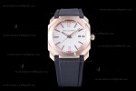 Bvlgari OCTO Series RG/RU Wht/Blk JIF Quartz 102119 BGOP38WGLD