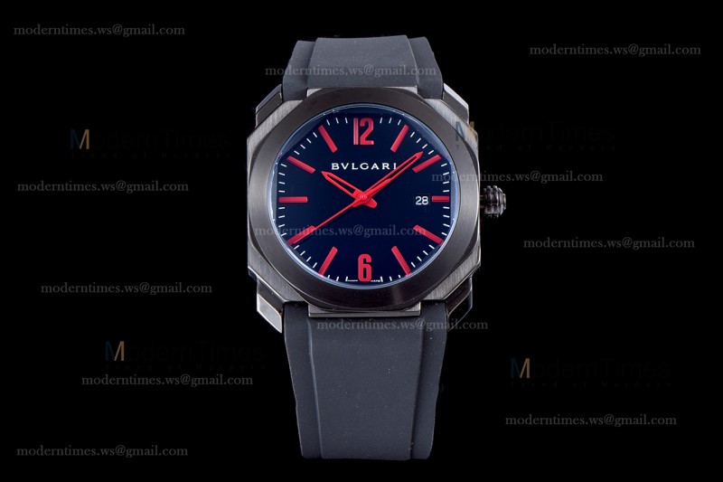 Bvlgari OCTO Series PVD/RU Blk/Blk JIF Quartz 102738