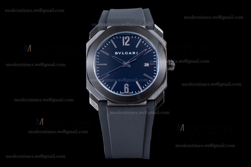 Bvlgari OCTO Series PVD/RU Blu/Blk JIF Quartz 102737
