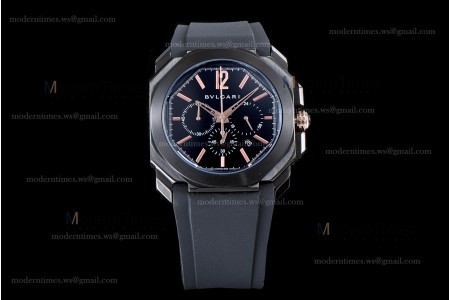 Bvlgari OCTO Series PVD/RU Blk/Blk JIF Quartz 102630