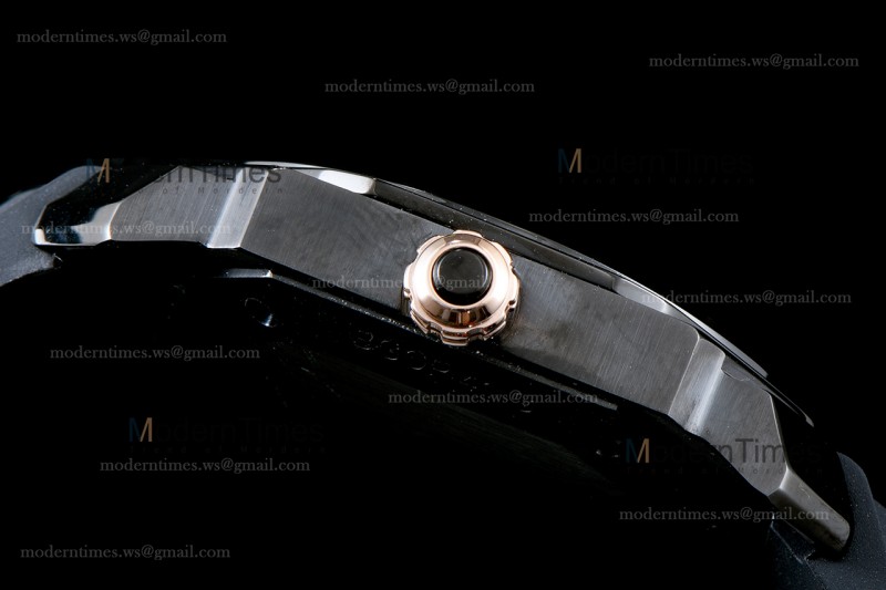 Bvlgari OCTO Series PVD/RU Blk/Blk JIF Quartz 102581 BGO41BBSVD