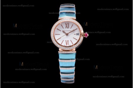 Bvlgari LVCEA Series Diams RG/RG Wht BVF Automatic/Quartz 