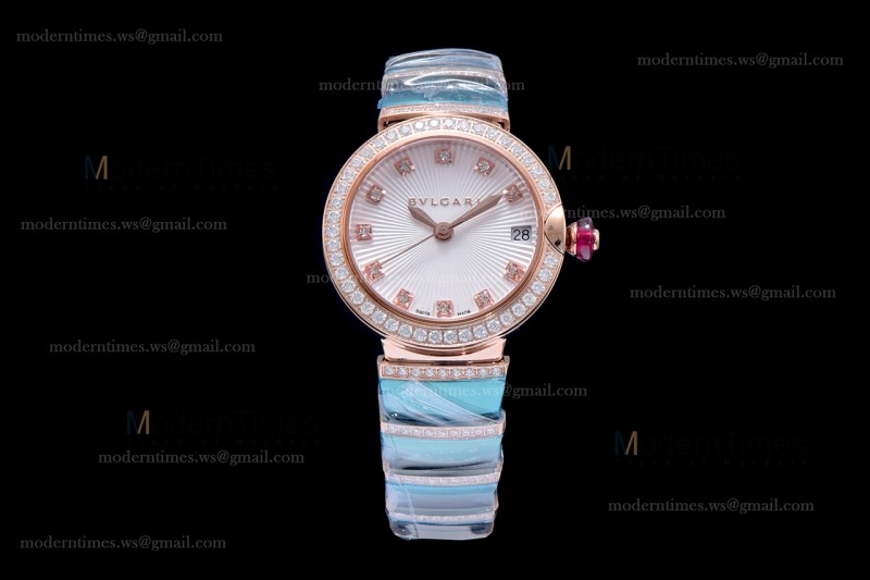 Bvlgari LVCEA Series Diams RG/RG Wht BVF Automatic/Quartz 