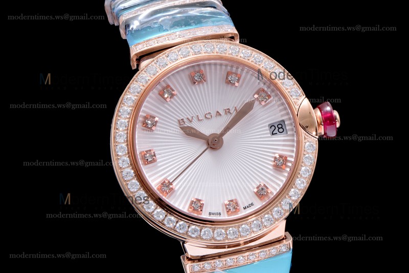 Bvlgari LVCEA Series Diams RG/RG Wht BVF Automatic/Quartz 