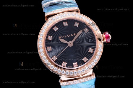 Bvlgari LVCEA Series Diams RG/RG Blk BVF Automatic/Quartz 