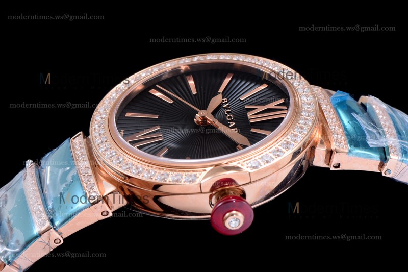 Bvlgari LVCEA Series Diams RG/RG Blk BVF Automatic/Quartz 