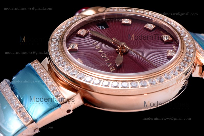 Bvlgari LVCEA Series Diams RG/RG Red BVF Automatic/Quartz 