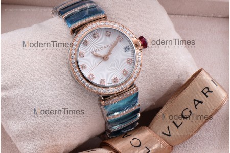 Bvlgari LVCEA Series Diamonds RG/RG TT Wht BVF Automatic/Quartz 