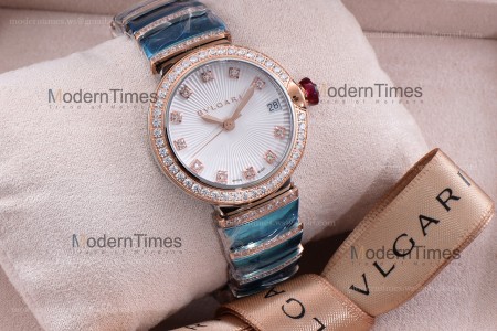 Bvlgari LVCEA Series Diamonds RG/RG TT Wht BVF Automatic/Quartz 